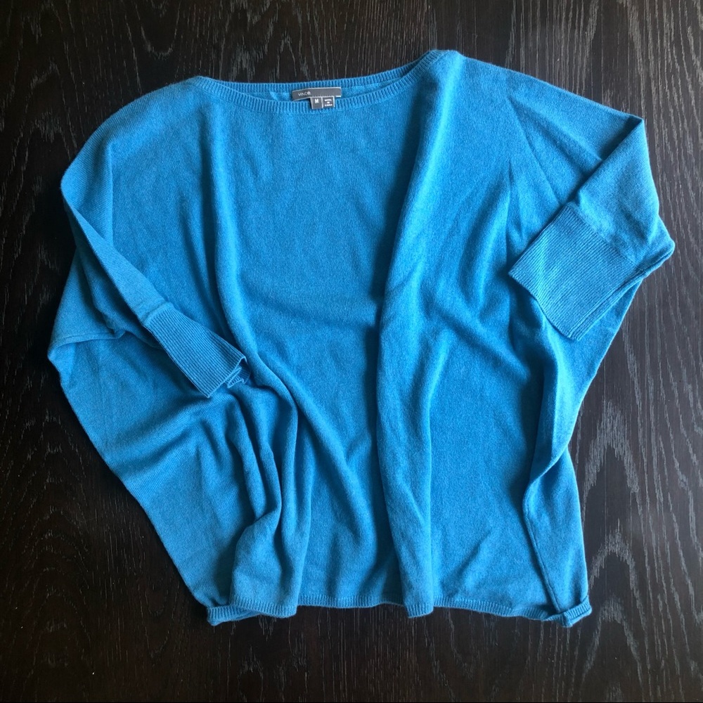 Vince Slouched Cashmere Sweater Blue